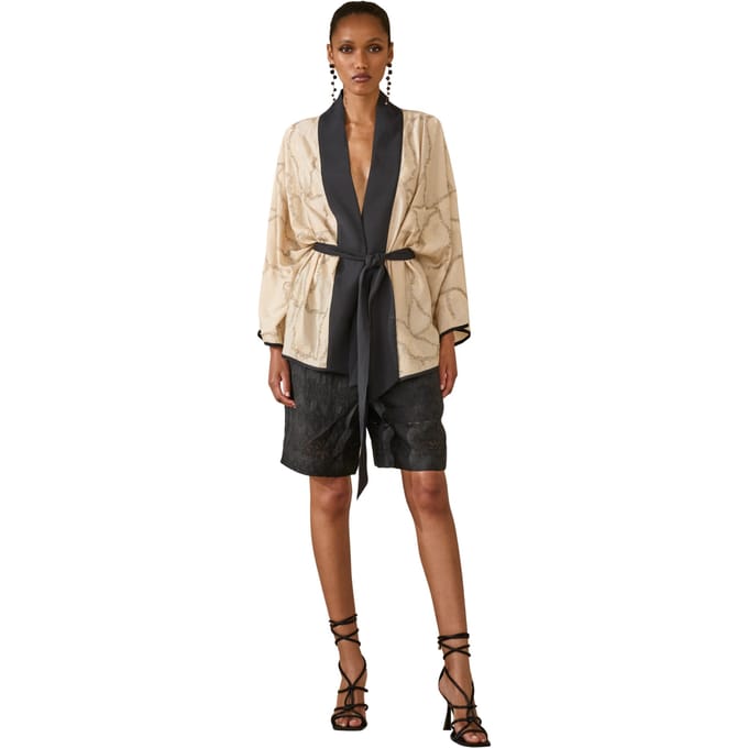 kimono Vrouw Souvenir zwarte halsband