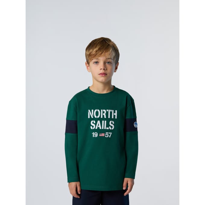 North Sails T-shirt Lange mouwen met mouwinzetstukken