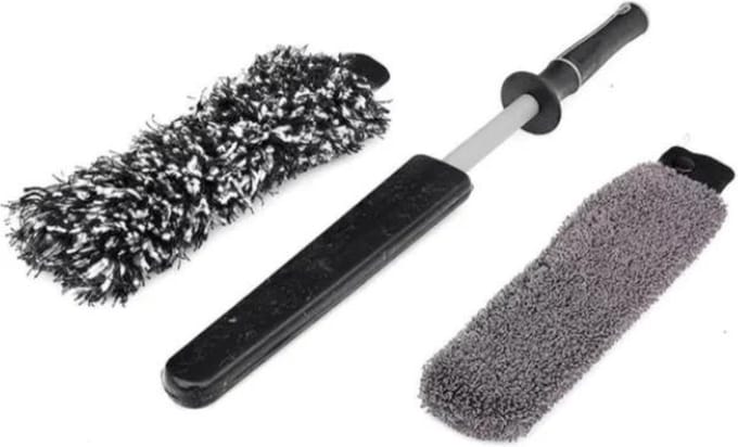 DETAIL FACTORY - Wheel Brush Set Mini - 1 Handle, 1 Scrub Sock, 1 Plush
