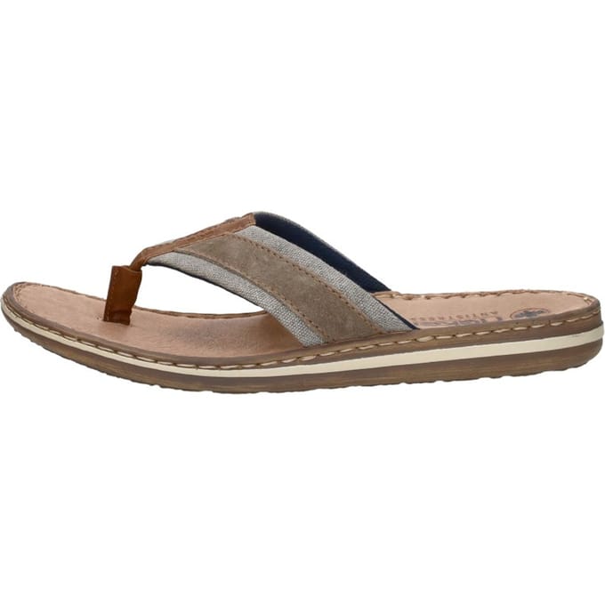 Rieker Teenslipper 21095-42 Grijs Combi Zacht Voetbed