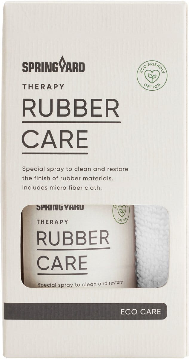 Springyard rubber care kit – reiniger & beschermspray voor rubber – voorkomt verkleuring & uitdroging – 1 set
