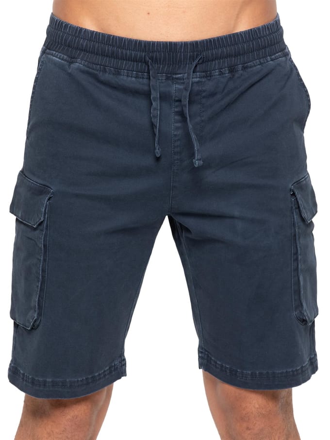 Enzo | Heren Cargo Korte Broek - Navy