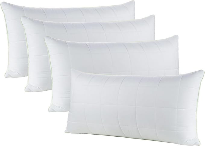 Pillow Set of 4 - 40 x 80 cm - Adjustable Medium Soft for All Sleeping Positions