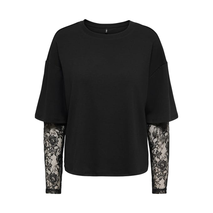 ONLY - ONLTAHLIA L/S LACE TOP PR JRS Dames T-shirt