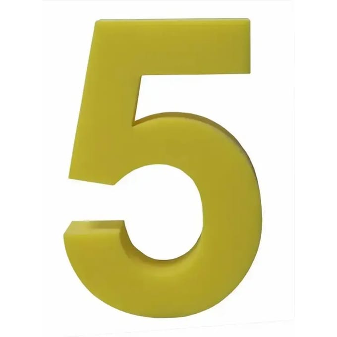 Set van 5 assorti gekleurde mini cijferpotloden Softee