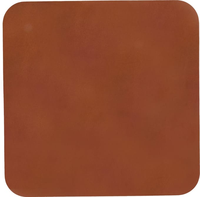 XLBoom Ellis Luxe Placemat Vierkant - 100% Leer - Cognac Bruin - 35 cm