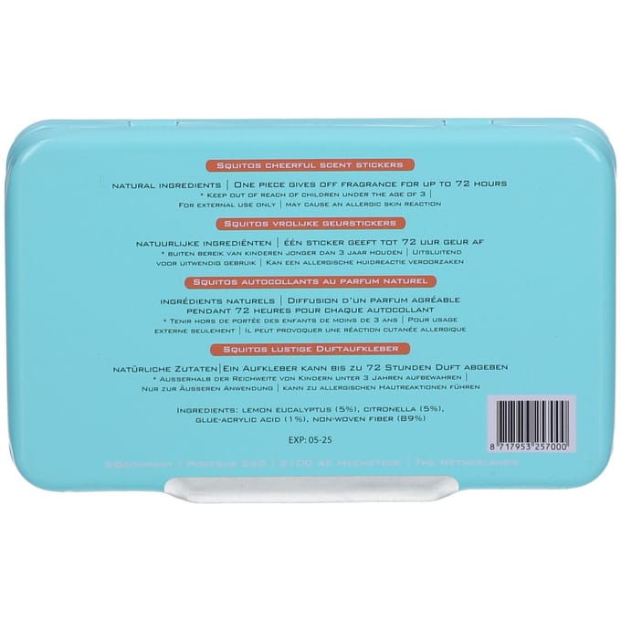 Squitos Lemon Eucalyptus Citronella Stickers 24 Overige