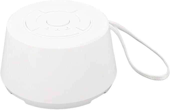 Witte Ruis Machine - Slaap Geluiden - Ontspannen Slapen - Ingebouwde Timer - 10 x 9 x 8 cm - Wit