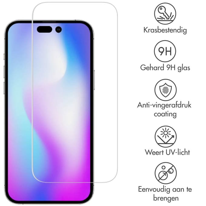 Selencia Screen Protector - Geschikt voor Apple iPhone 14 Pro - Gehard Glas Screenprotector