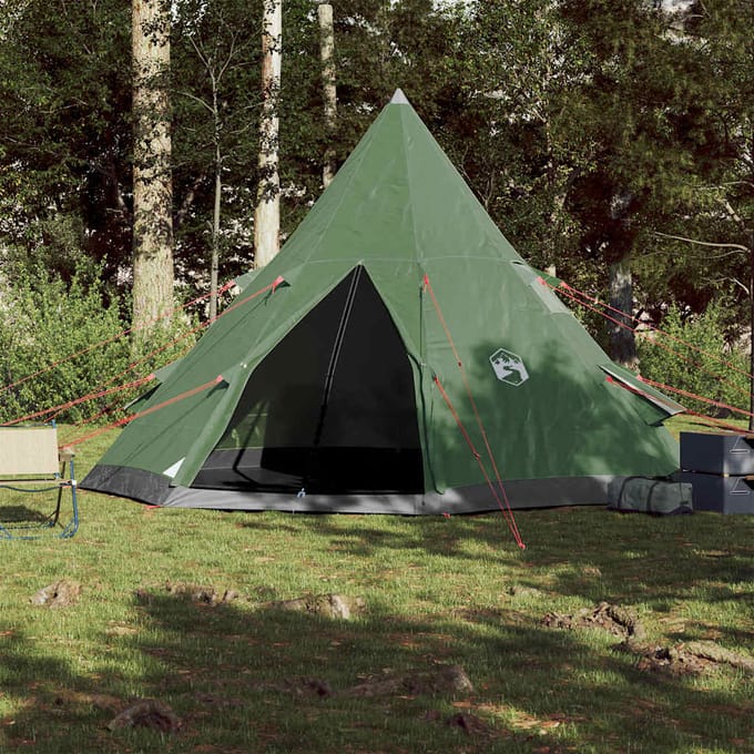 Vidaxl Kampeertent, Tipi, 4 Pers., Groen, Waterdicht