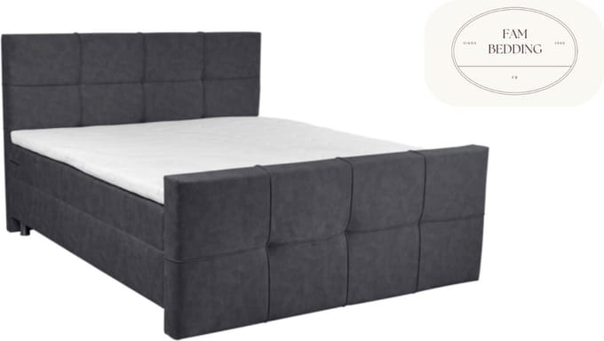 2 Persoons Boxspringset Ibiza Antraciet 140x200