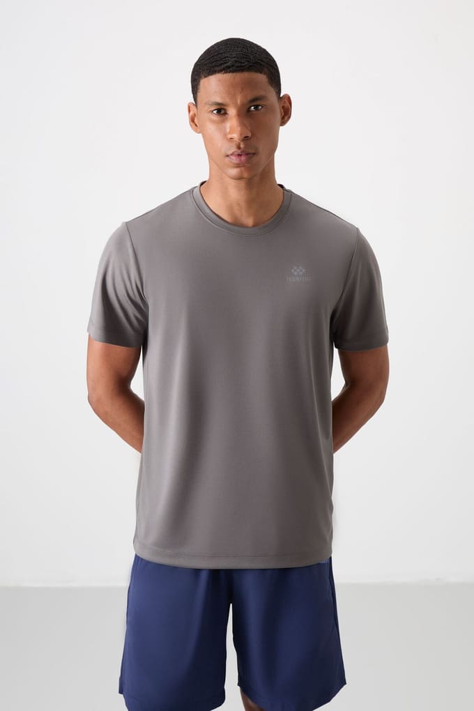 Heren T-shirt met Logo-print en Ronde Hals