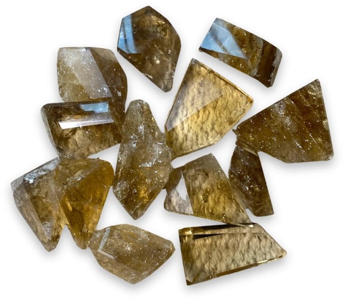 Citrien freeform puntjes (natuur) 6-9 gr.