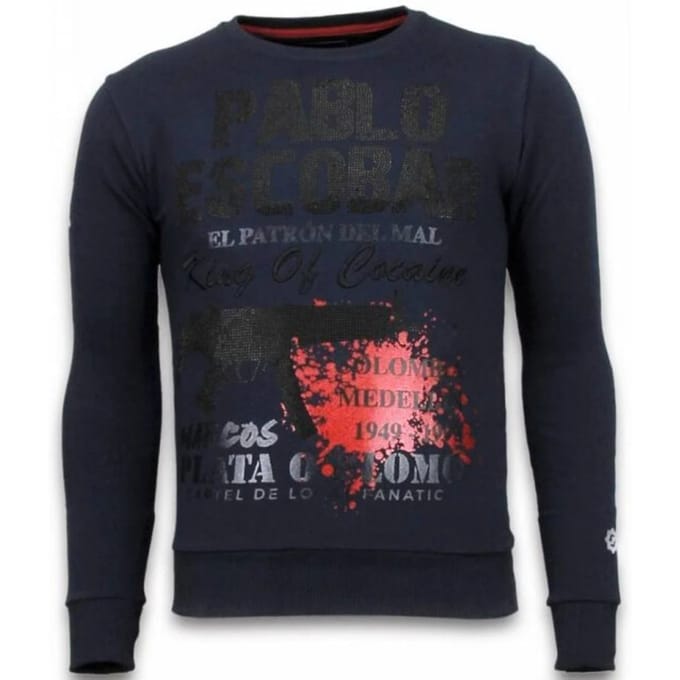 Local Fanatic Pablo escobar rhinestone sweater