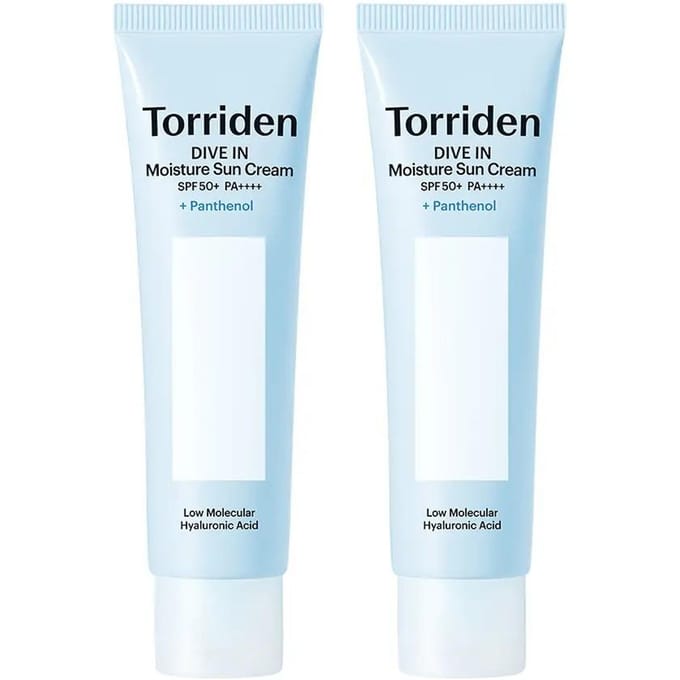 Torriden Dive-In Moisture Zonnebrandcrème SPF50+ PA++++ Dubbele Set 60ml white