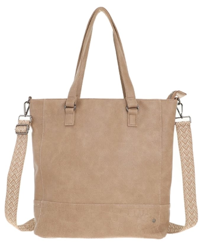 Taupe schoudertas / shopper Clever OLT17237