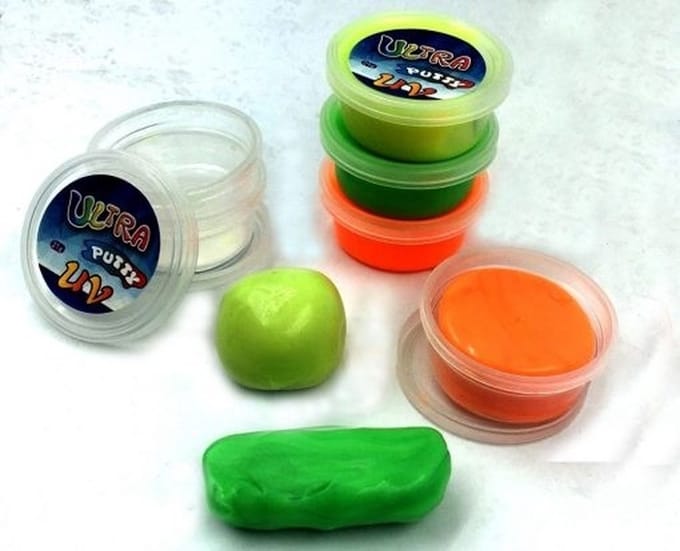 Theraputty - UV Sensorische Putty - Glow in the Dark - Set van 6