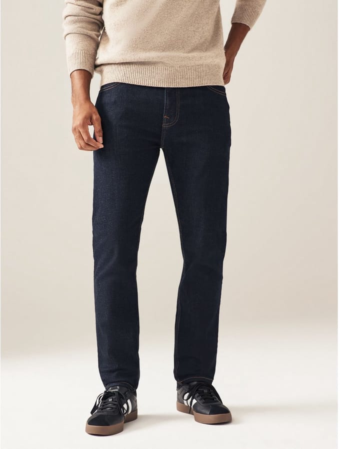 Next - Heren - Klassieke skinny fit single jeans met stretch - Blauw
