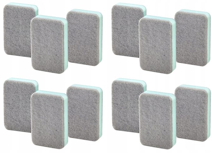 IKEA SVAMPIG Afwasponsjes 12 stuks - Grijsgroen, 7x11cm