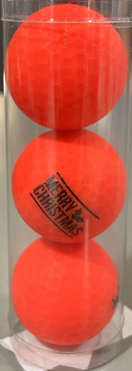 Legend Matt Golfbal Red Happy NewYear/ Merry Christmas