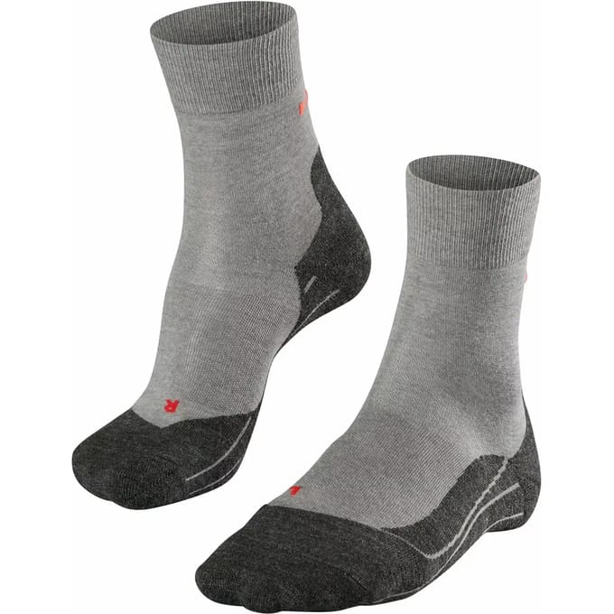FALKE RU4 Wool anti-blaar wol functioneel materiaal hardloopsokken dames grijs - maat 35-36