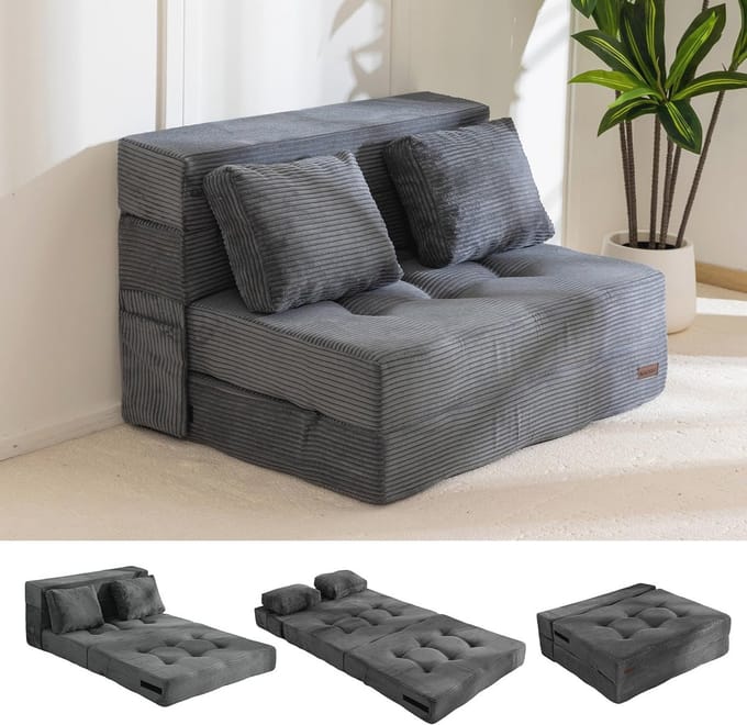 SolidKeus - Vouwbare Foam Sofa Bed met 2 Kussens