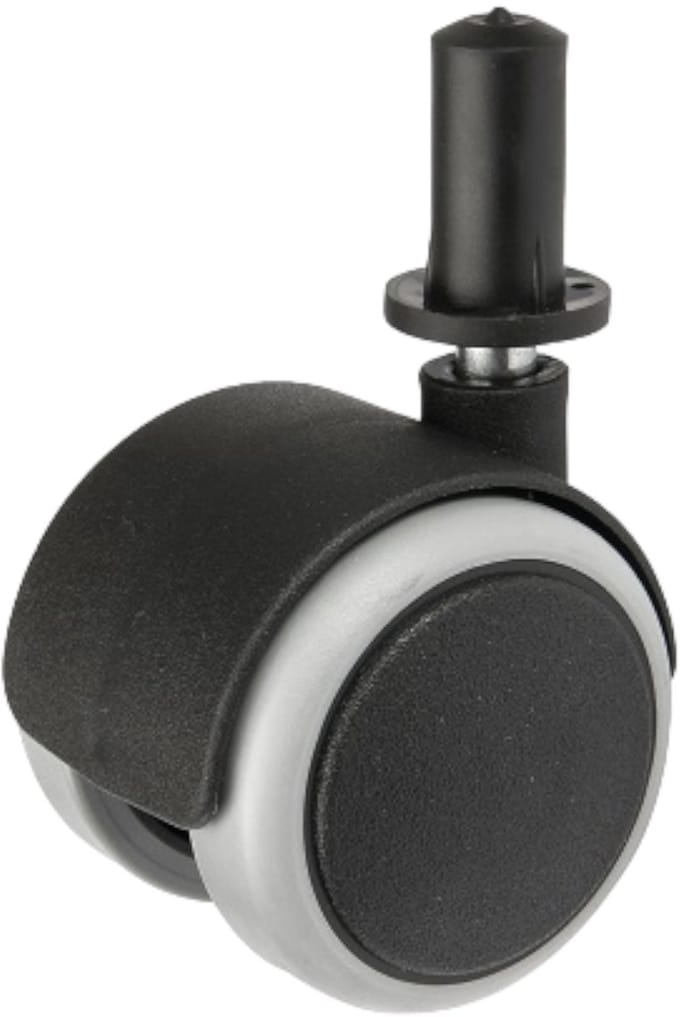 DOMINO Möbelrolle 50mm met Platte kunststof zwart