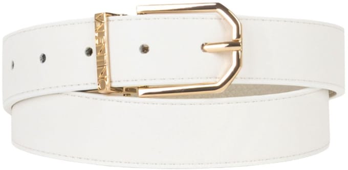 VALENTINO riem Double Belt W75 Bianco / Ecru Oro wit beige