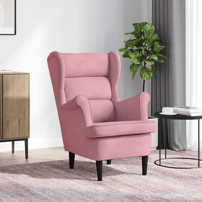 vidaXL Fauteuil fluweel roze