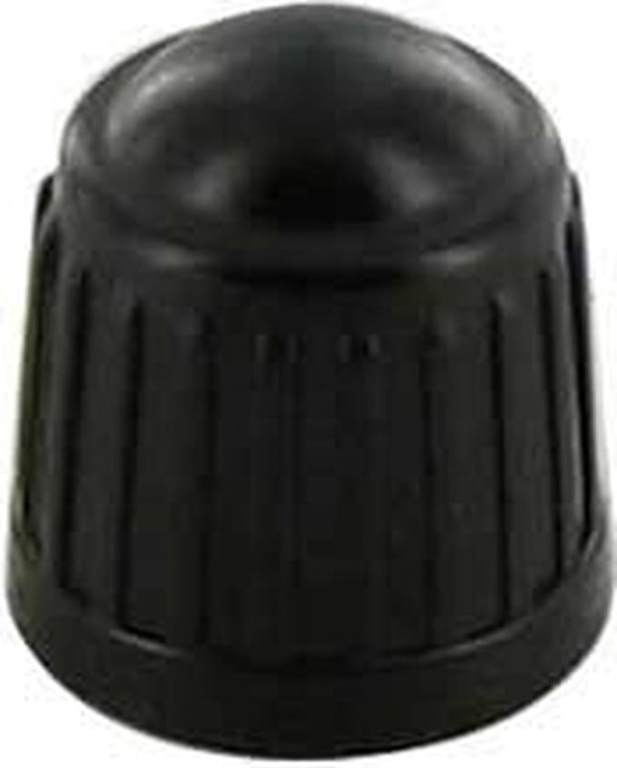 Ventieldop zwart plastic 4 stuks