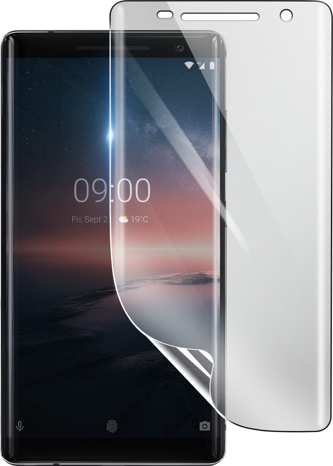 3mk, Geschikt voor Nokia 8 Sirocco, Schokbestendige Hydrogel Screenprotector, Transparant