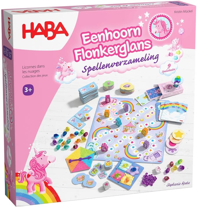 HABA Eenhoorn Flonkerglans - Spellenverzameling Bordspellen