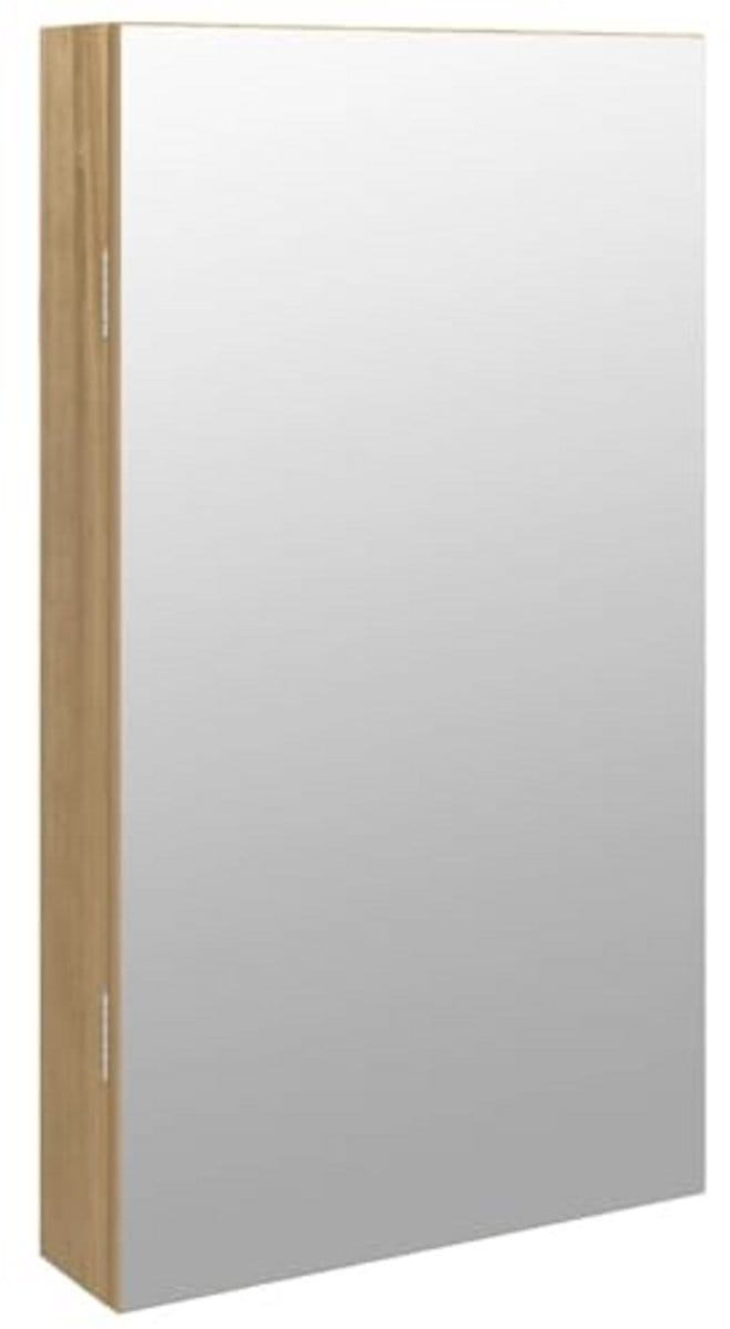Sieradenkast met spiegel en LED verlichting, wandgemonteerd sieradenorganizer
