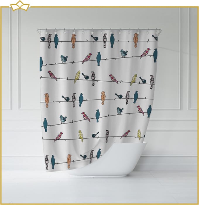 ATTREZZO® Douchegordijn Nora - 180x180 cm