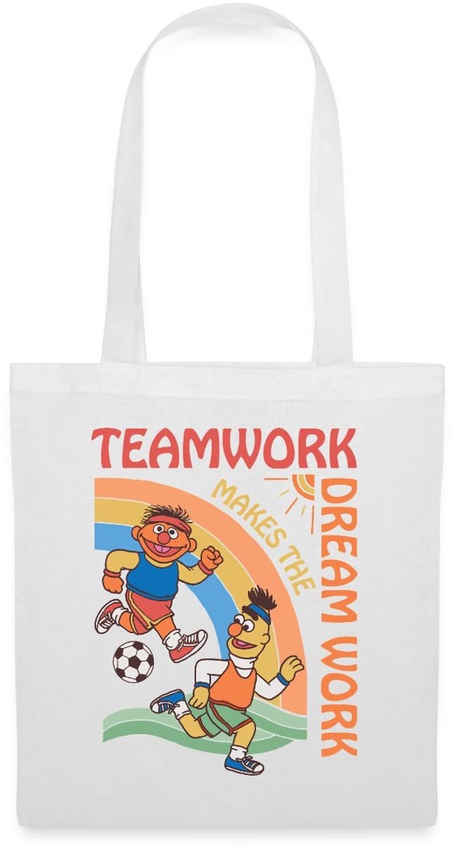 Sesamstraat Ernie En Bert Teamwork Tas Van Stof Schoudertas