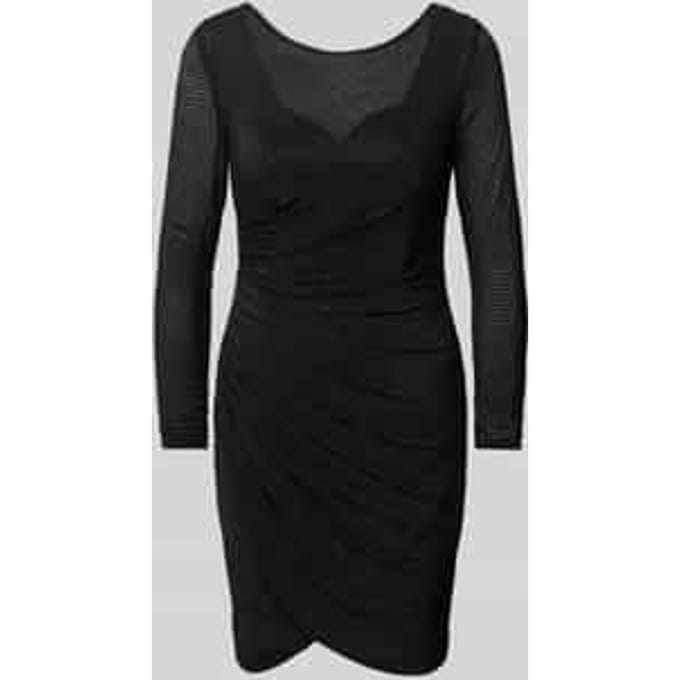 Knielange cocktailjurk met strass-steentjes