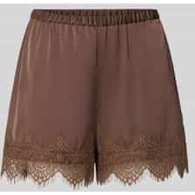 Regular fit pyjama short met kant