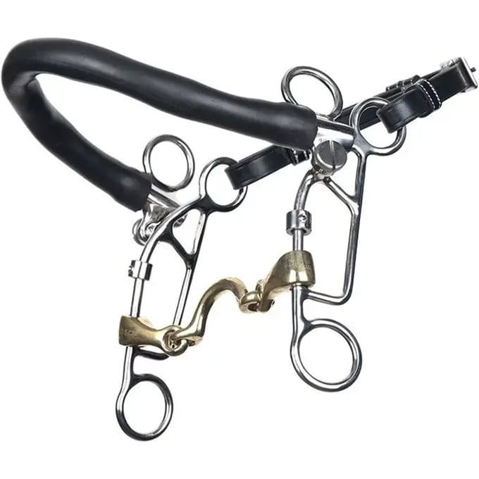Combinatiebit voor paard met dubbele breuk met passage Jump'In