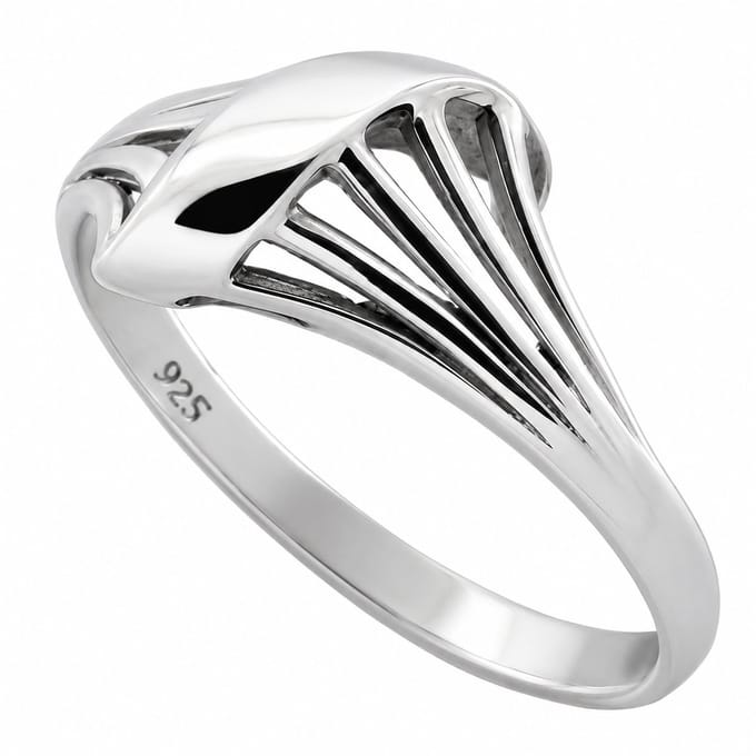 Damesring Zilver 925 – Opengewerkte Ring – Sterling Zilveren Ring voor Dames – Elegant Design