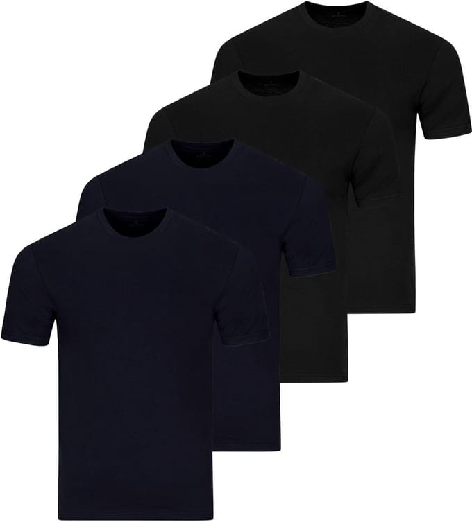RAGMAN Heren onder t-shirts 4 pack Basic