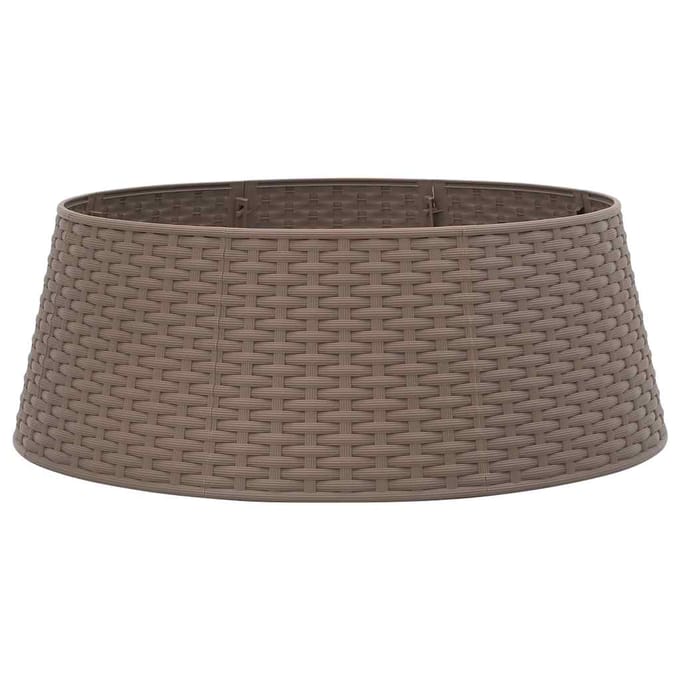 vidaXL - Kerstboomrok - Ø65x23 - cm - kunststof - bruin
