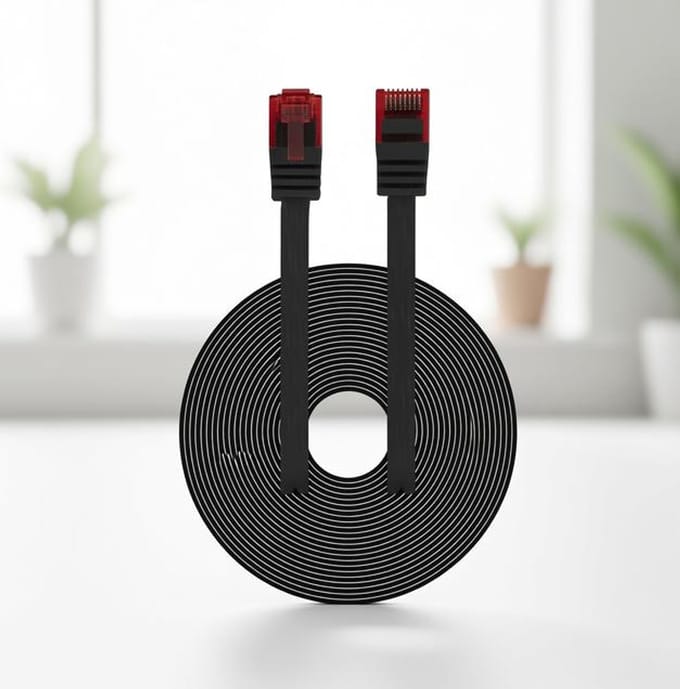 Maison Elara Platte Ethernet-LAN-kabel 10 meter - Flexibele netwerkkabel voor Gigabit verbindingen