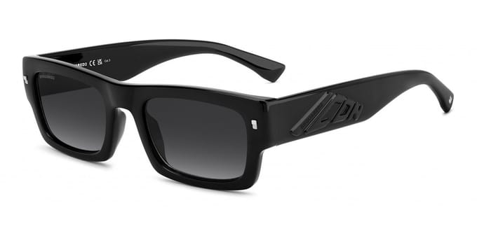 Dsquared2 ICON 0027/S BLACK/GREY SHADED 55/21/145 Herrenbrillen Zonnebrillen