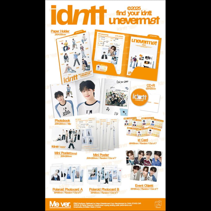 idntt Mini Album Unevermet No POB SET white