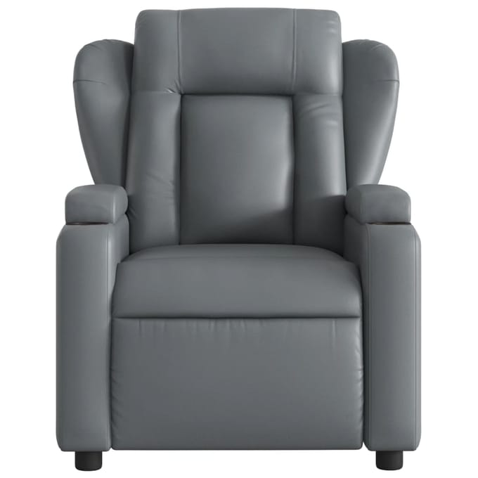 vidaXL - Fauteuil - verstelbaar - kunstleer - grijs