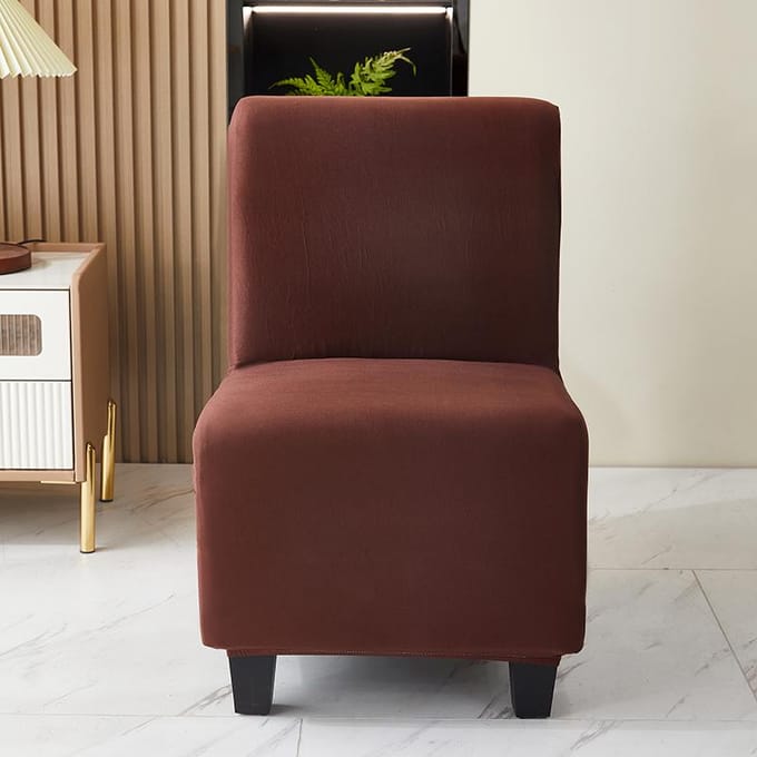 Housse de canapé un place large élastique Housse de fauteuil large Housse de protection Lavable Fauteuil extensible sans accoudoirs Canapé Couleur unie