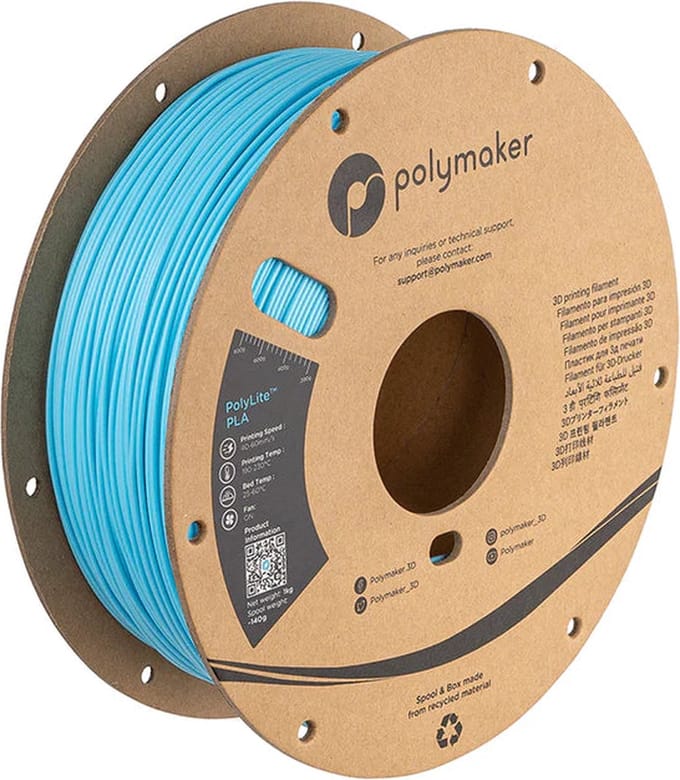 Polymaker PolyLite PLA Filament Sky Blue 1.75mm 1KG