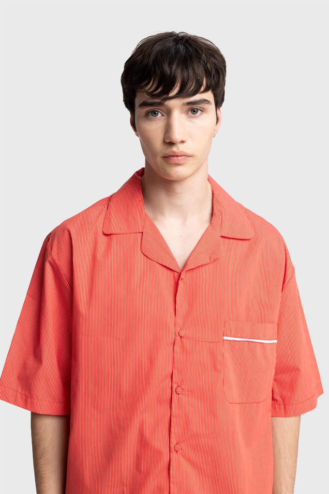 Heren Katoenen Poplin Korte Mouwen Shirt