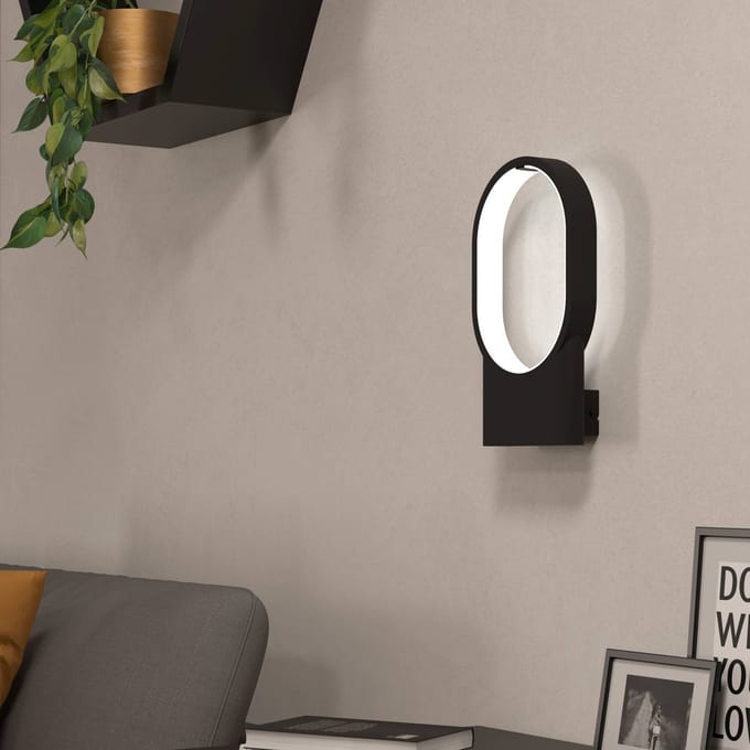 EGLO Codriales Wandlamp - LED - 32 cm - Zwart|Wit