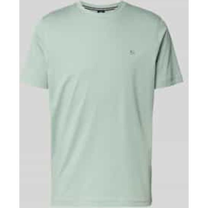 T-shirt met ronde hals en Gestikt logo